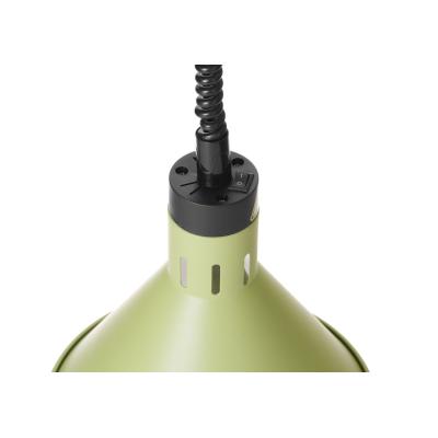 Závěsná výhřevná lampa s nastavitelnou výškou, kuželová, HENDI, Zelená, 230V/250W, ⌀275x(H)250mm | 273920
